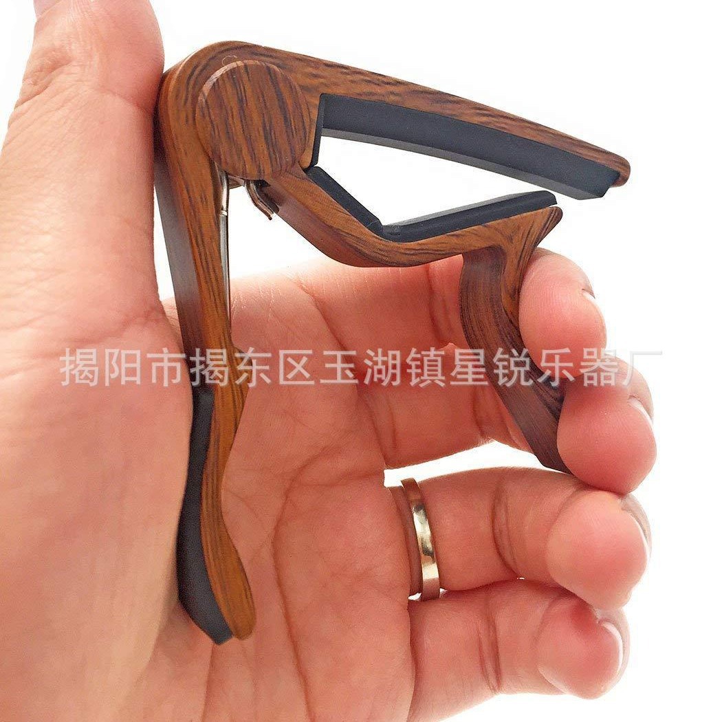 Amazon pop guitarra capo guitarra clip de tuner redwood para guitarra acústica eléctrica guitarra cabo image 4