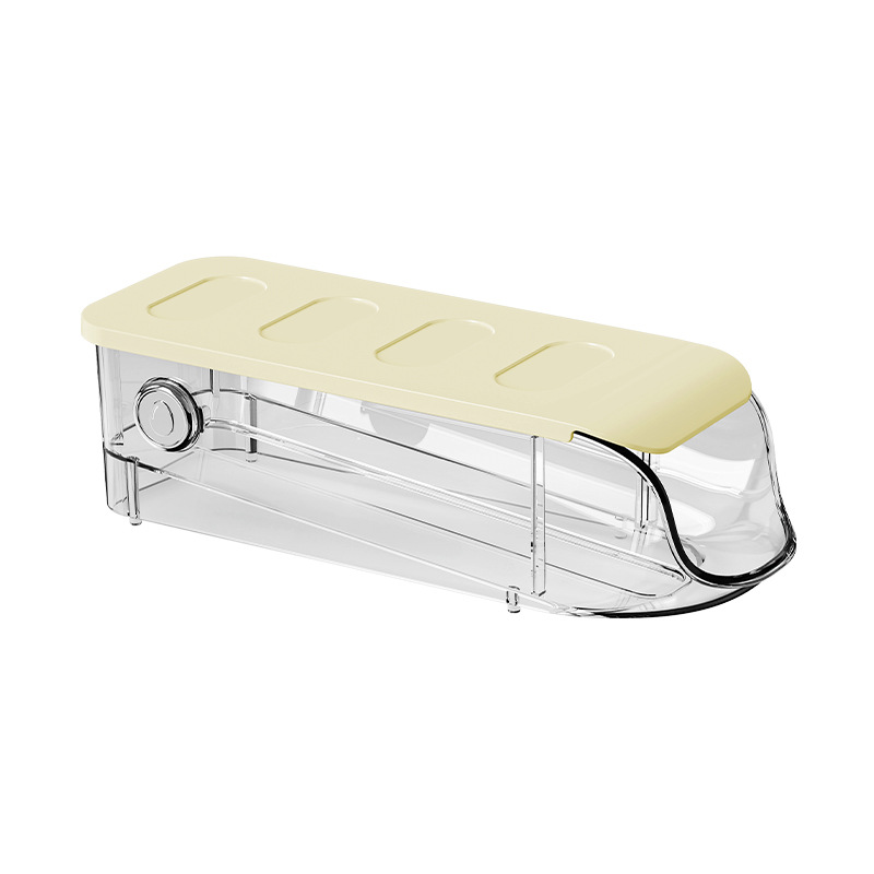 Caja de almacenamiento de huevos de una sola fila laminación superposición de múltiples capas refrigerador creativo puerta lateral de almacenamiento y organización artefacto