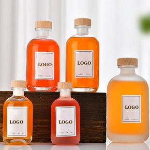 Wholesale Multi Capacity High Color Value Thickened Fruit Wine Bottle Empty Bottle Frosted Mushroom Cap Beverage Juice Bottle Labeled