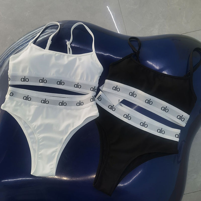 Alo Sexy Bikini European and American Yoga Fitness Running Vest Training Pilates Sports Beach Swimsuit Suit