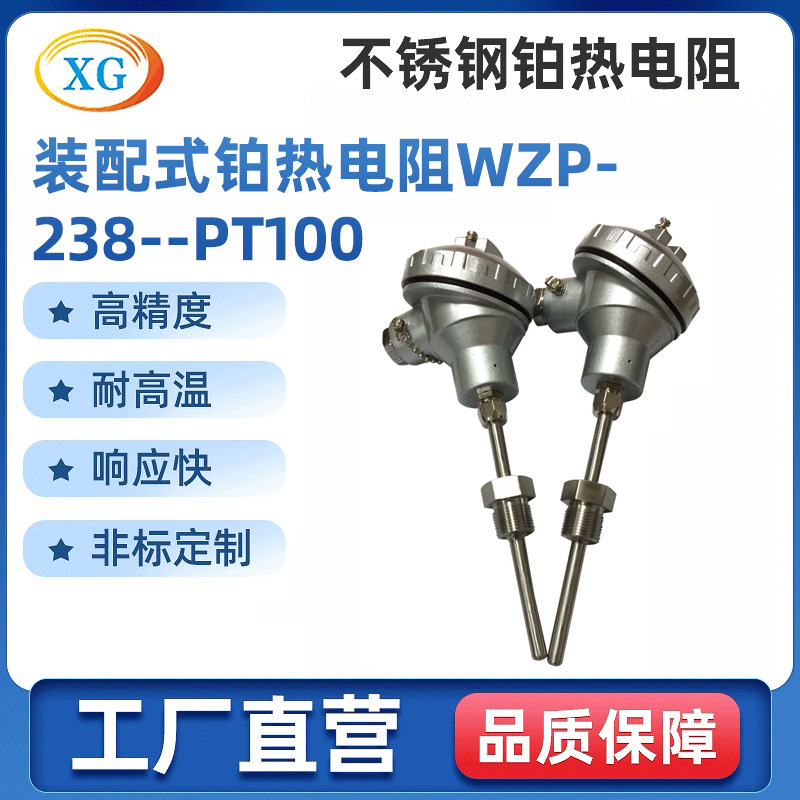 生产销售 高品质热电阻 装配式铂热电阻WZP-238/PT100