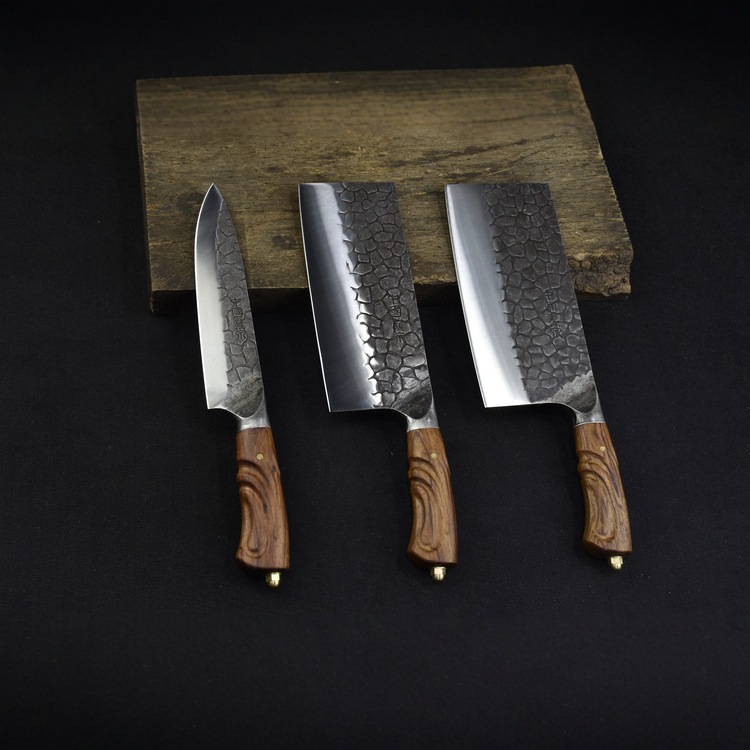 03040菜刀套装龙泉市古法研磨切菜刀老式斩切刀厨师刀具套装批发