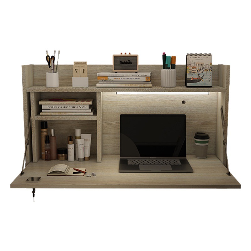 Escritorio de cama estudiante universitario dormitorio artefacto portátil escritorio dormitorio superior e inferior litera colgante plegable Mesa Perezoso