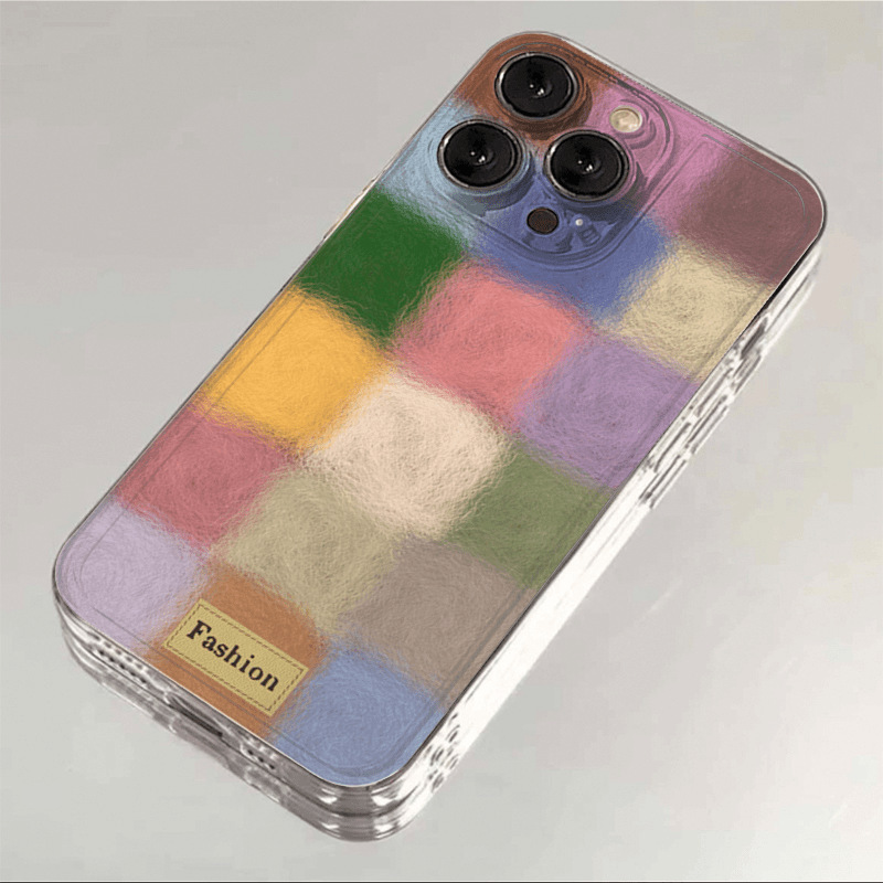 Fuzzy Square for Apple 16PROMAX Mobile Phone Case iPhone15 New Apple 14/13/12 Transparent Soft