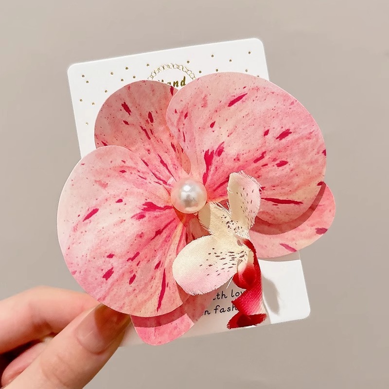 超仙唯美玫瑰花发饰仿真花夹海边度假风抓夹拍照绝美半扎发鲨鱼夹|undefined