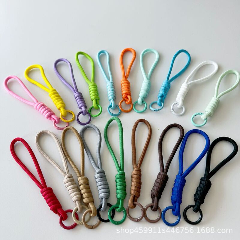 New woven knotted mobile phone lanyard short anti-lost water cup wrist rope Joker dopamine jewelry lanyard wholesale