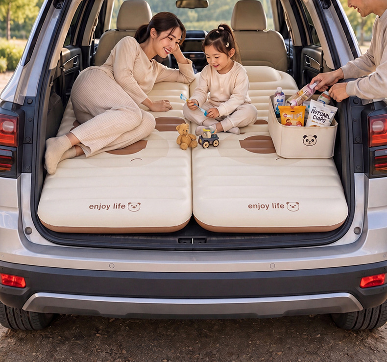 Cross-Border Car Inflatable Mattress, Convenient for Self-Driving Tours, Travel Bed, Foldable Rear Seat Universal Inflatable Bed, Wholesale