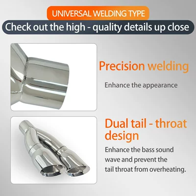 U-Shaped One-To-Two Car Modification Dual – Exhaust pipe