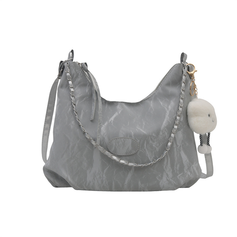 Bolso bandolera casual de gran capacidad, comercio exterior femenino, bolso de hombro de todo fósforo para viajeros al por mayor, bolso portátil de cadena de color sólido