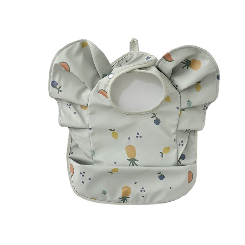Danish new baby rice bag angel wings bib PU waterproof bib bib baby rice bag supplementary food