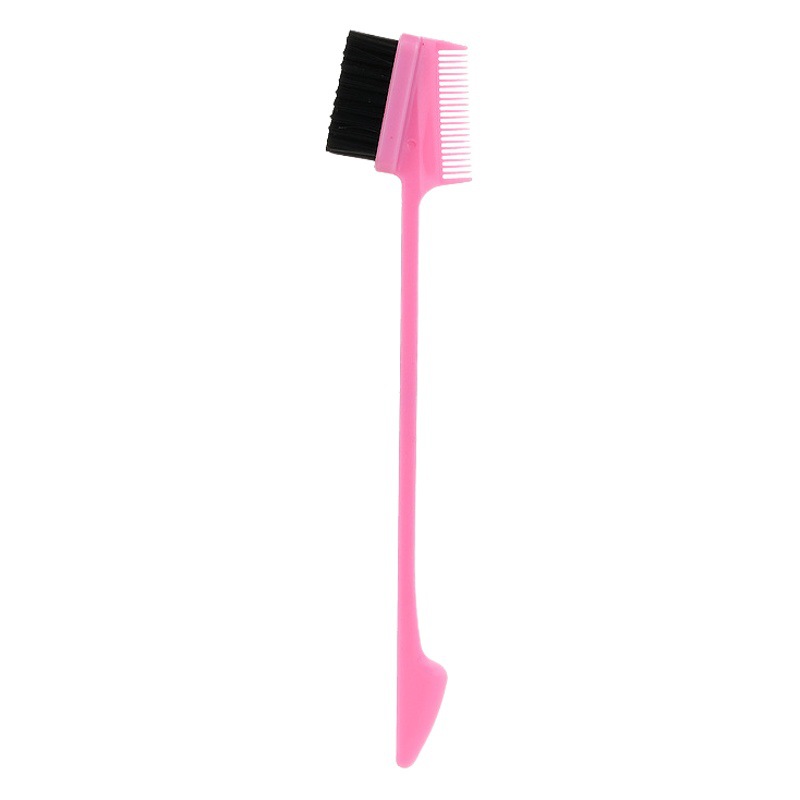 Three-In-One Eyebrow Knife Eyebrow Brush Double-Ended Edge Brush Edge Brush Comb Cleaner Broken Hair Brush Hair Dyeing Tool