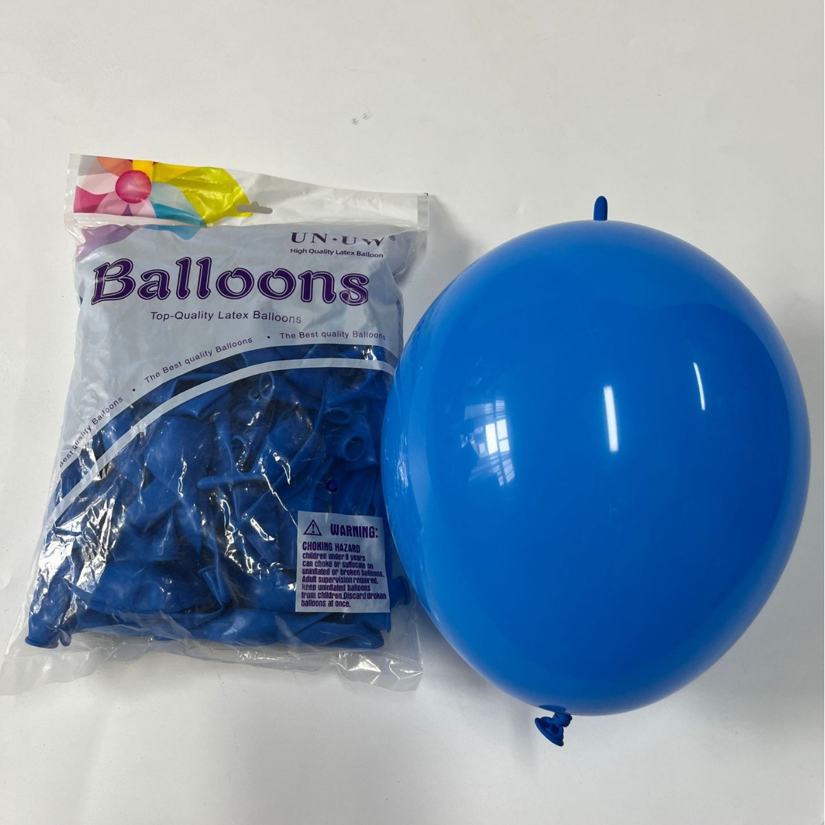 Globos con Cola de 10 Pulgadas para Fiestas, Color Sólido