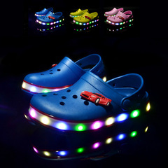 LED Light Shoes Children's Crocs Summer Children's Shoes Sandals 24 New Slippers Beach Shoes Hollow Baby Shoes Wholesale