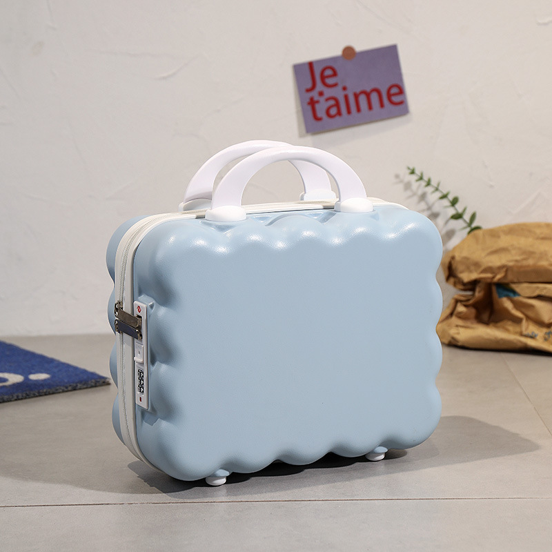 Nueva maleta cosmética japonesa y coreana, maleta de 14 pulgadas, maleta con contraseña, mini maleta pequeña, recuerdos festivos transfronterizos