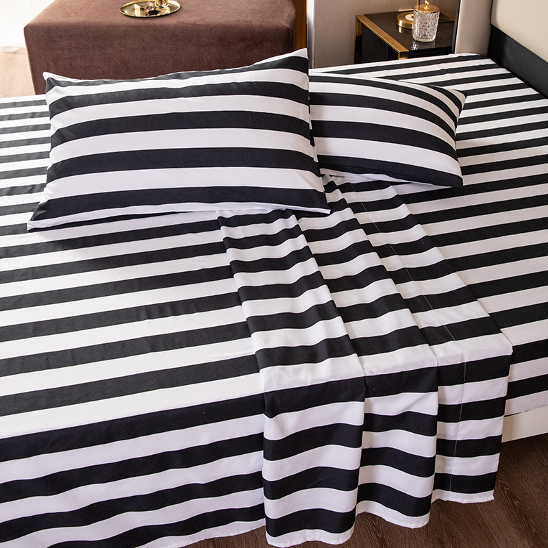 【廠家直銷】四件套 外貿(mào) 床笠*1 床單*1 枕套*2