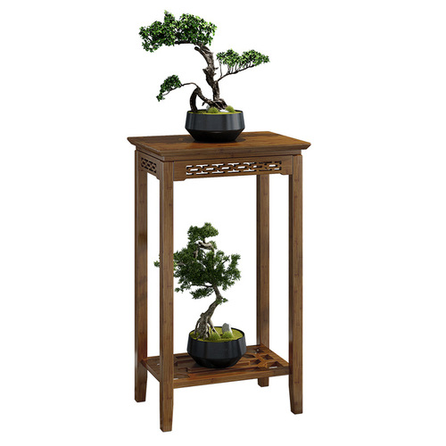 Outdoor balcony flower stand, modern Chinese style, multi-layered window sill plant rack, simple and luxurious, wooden flower pot stand