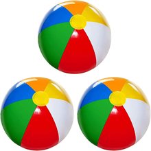 跨境亞馬遜沙灘球充氣彩虹球沙灘玩具泳池玩具兒童PVC充氣派對球