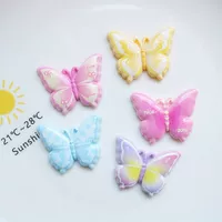 Мультяшный блестящий цвет моделирование бабочки серии diy смолы аксессуары головные уборы заколки для волос чехол для телефона ювелирные изделия наклейки на холодильник