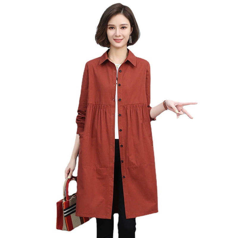 Хаки длинный trench coat, куртка, осень, средняя длина, коллекция 2023 года, свободный крой, для подростков