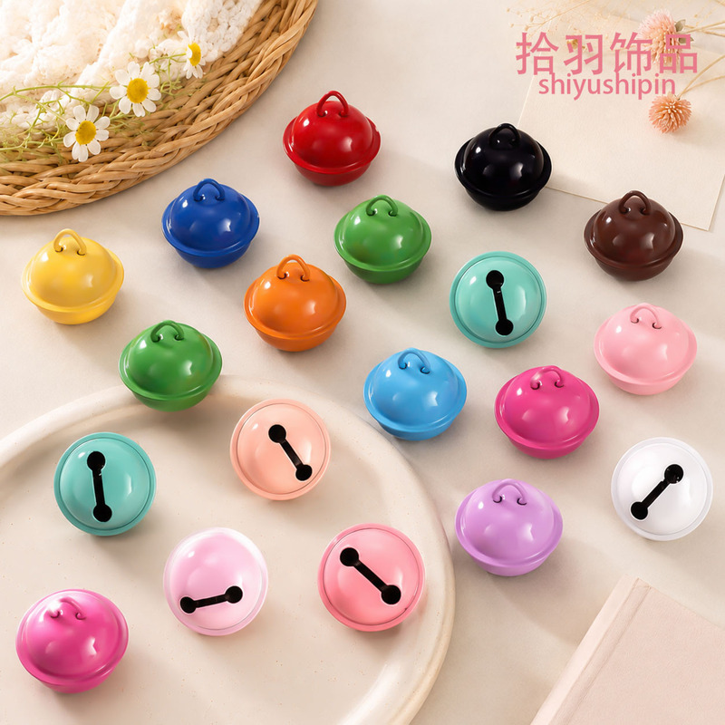 14-22mm colorful spray-painted bell pendant DIY bead accessories keychain pet small round bell decoration accessories 14-22mm colorful spray-painted bell pendant DIY bead accessories keychain pet small round bell decoration accessories