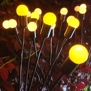 Solar Lawn Light Wind-Activated Firefly Ground Plug Lamp Outdoor Courtyard Square Holiday Decoration Light Garden Decoration