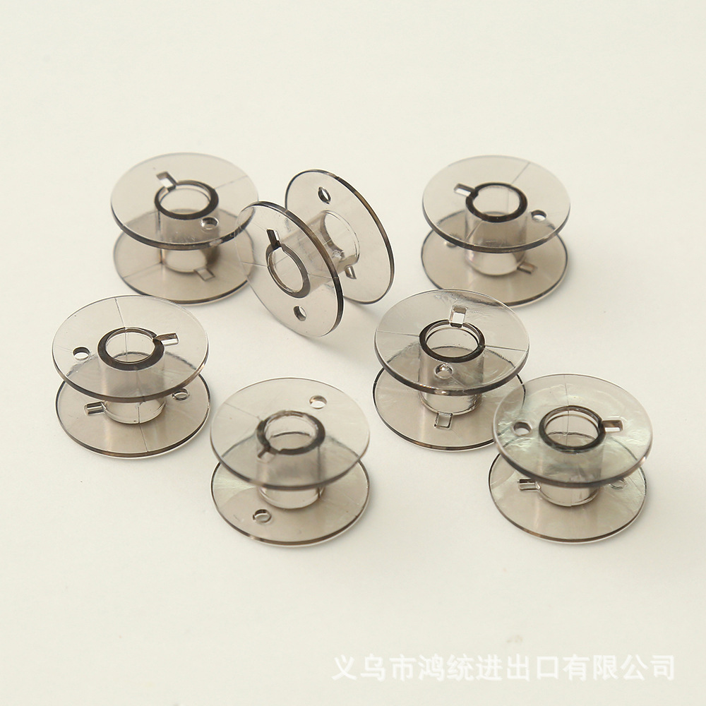 2518P nuevo material de múltiples funciones del Hogar Accesorios de la máquina de coser de la bobina de plástico color transparente engrosada Fábrica de la bobina