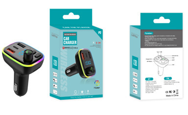 P8 p1p2p3p4p5p6p7 PD対応BluetoothカーマウントMP3プレーヤー カラフルな雰囲気照明 FMトランスミッター QC3.|undefined