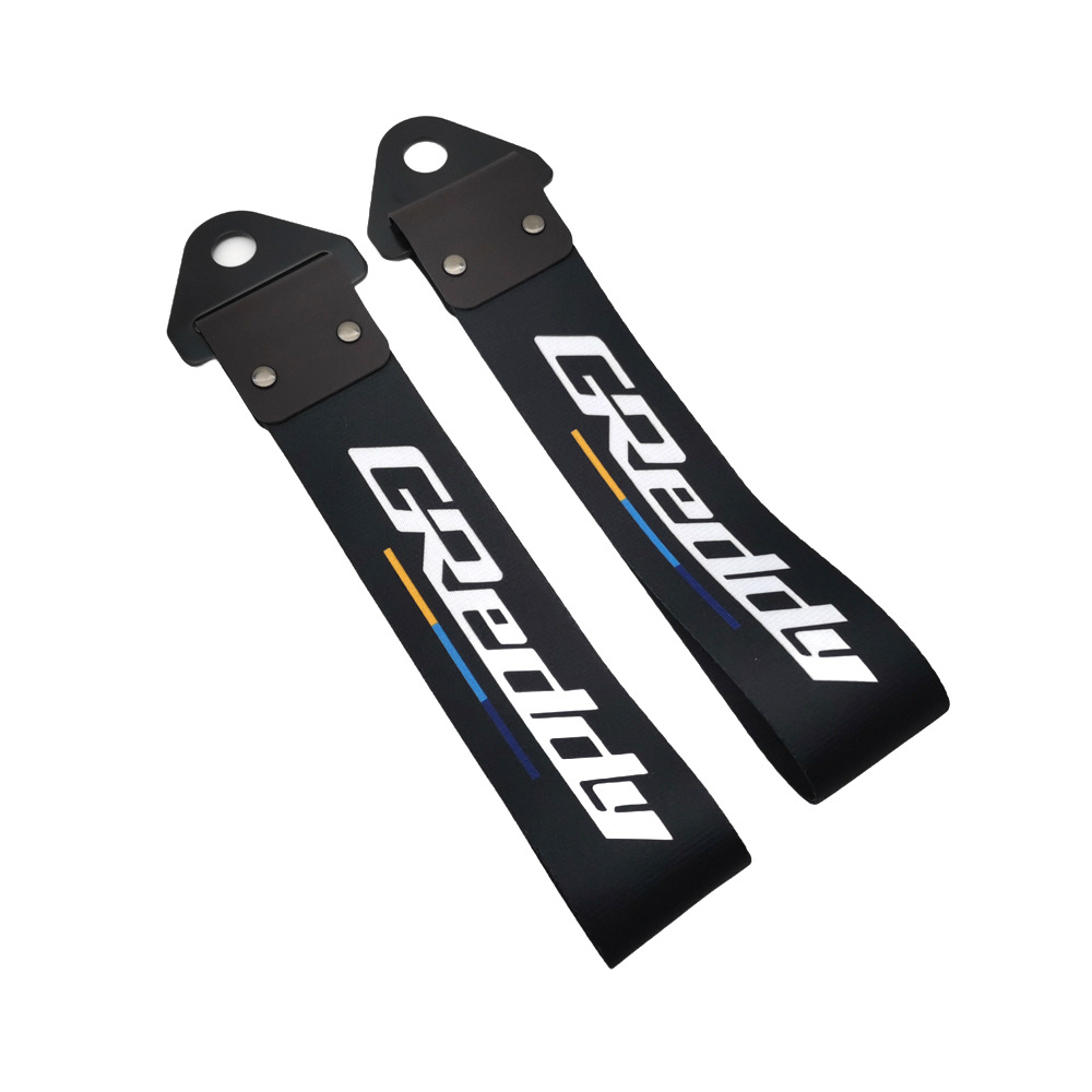 Car Modification Jdm Trailer with Triangle Buckle Insurance Front Bumper Lip Decoration Traction Rope Tail Throat Personalized Decorative Streamer