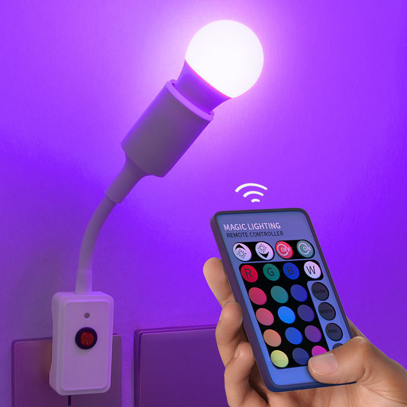 Internet red LED colorful atmosphere mood socket night light trembles the same purple blue background personalized clap light Internet red LED colorful atmosphere mood socket night light trembles the same purple blue background personalized clap light