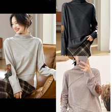 2025冬季新款女圆领日系棉打底衫文艺风森系女装减龄时尚保暖套头