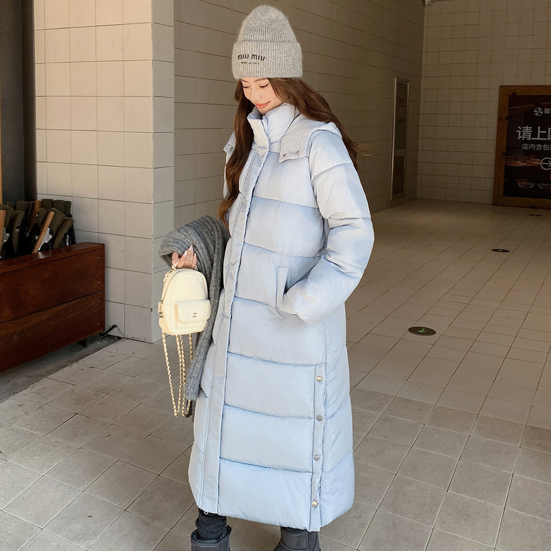 European and American style long over-the-knee cotton coat for women, 2020 winter Korean version long Dongdaemun puffer jacket European and American style long over-the-knee cotton coat for women, 2020 winter Korean version long Dongdaemun puffer jacket