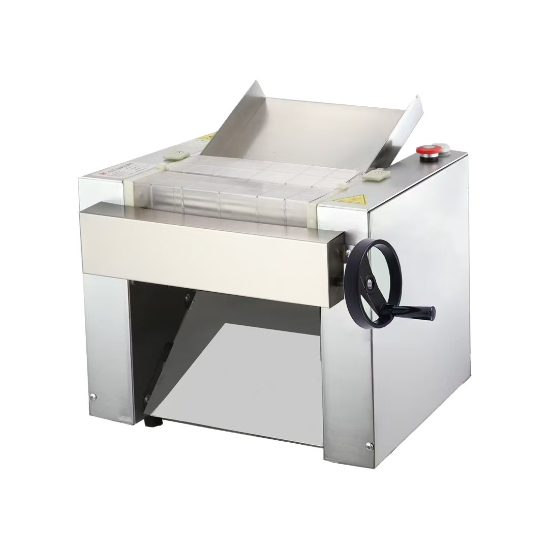 Stainless Steel Desktop High-Speed Noodle Press Machine Commercial Lanzhou Noodle Dough Roller Bun Dough Machine Canteen Steamed Bun Single-Speed Dough Press