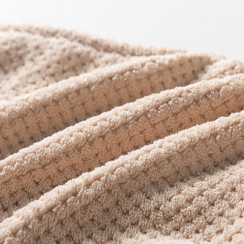 Wholesale Coral Fleece Women's Thickened Quick-Drying Cap, Absorbent Towel Headscarf, Single or Double-Layer Pineapple-Grid Bath Hat, Little Bear Style Hair-Drying Cap