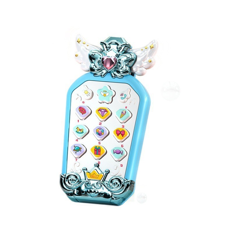 Educación temprana para niños niñas dibujos animados teléfonos inteligentes simulación retro regalo de cumpleaños juguetes de música