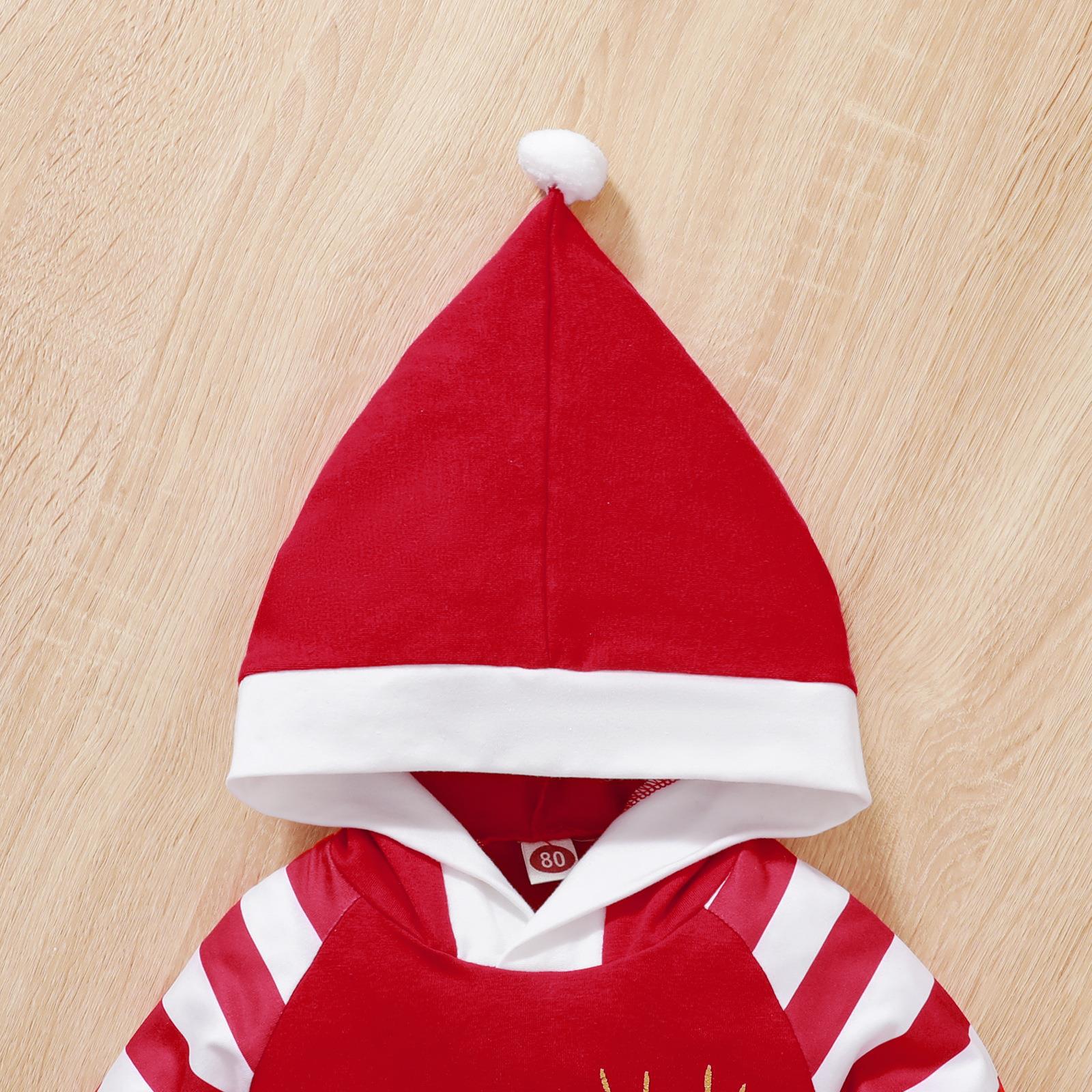 Christmas Fashion Letter Cotton Spandex Baby Rompers display picture 5