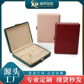 鑫铧带金属扣饰品珠宝盒超纤项链盒首饰项链收纳展示盒子现货批发