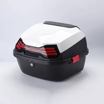 Electric Vehicle Trunk, Motorcycle Trunk, Battery Vehicle, Scooter Tool Box, Storage Box, Large Thickened Universal (Electric car tail box) - white-large
