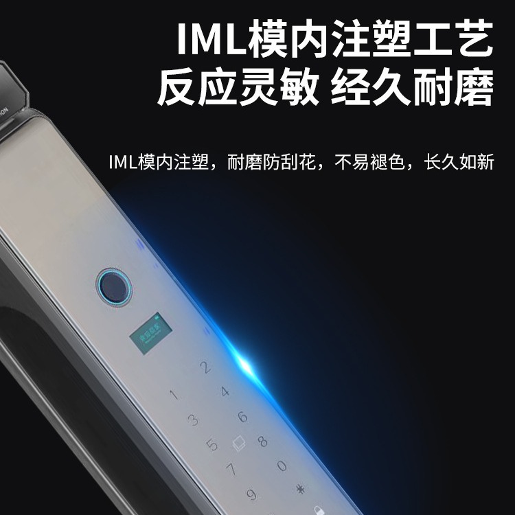 Reconocimiento facial 3D intercomunicación de monitoreo de huellas dactilares bloqueo de contraseña automático cerradura inteligente electrónica doméstica captura de pantalla grande