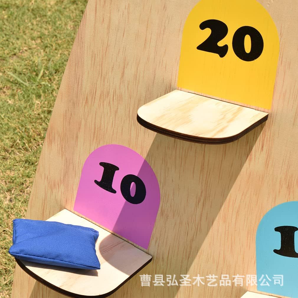Nuevo juego de sacos de arena vertical transfronterizo, juego de lanzamiento de bolsas de frijoles de madera, juego de sacos de arena interior al aire libre para niños y adultos