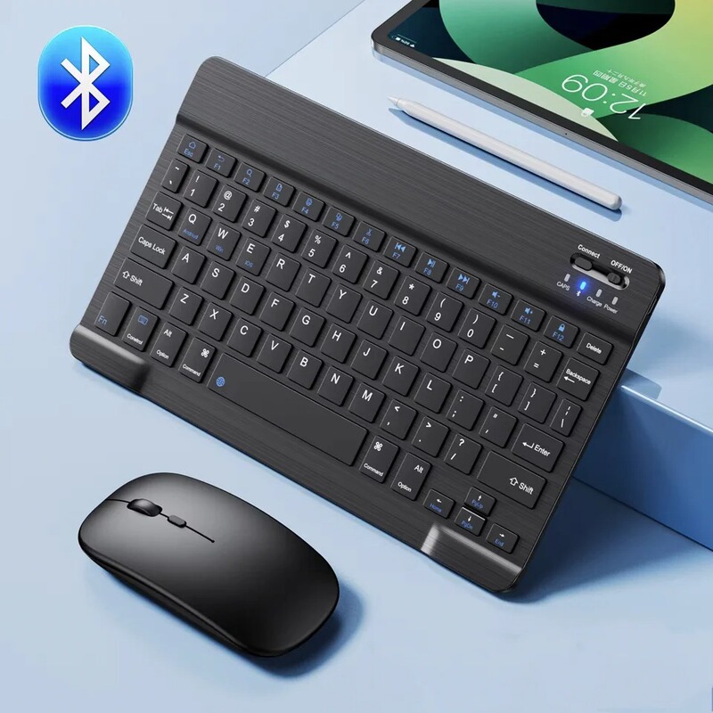 For Mobile Phone Tablet PC Wireless Bluetooth Keyboard Mouse Apple Samsung Xiaomi Russian Thai Vemba Spain