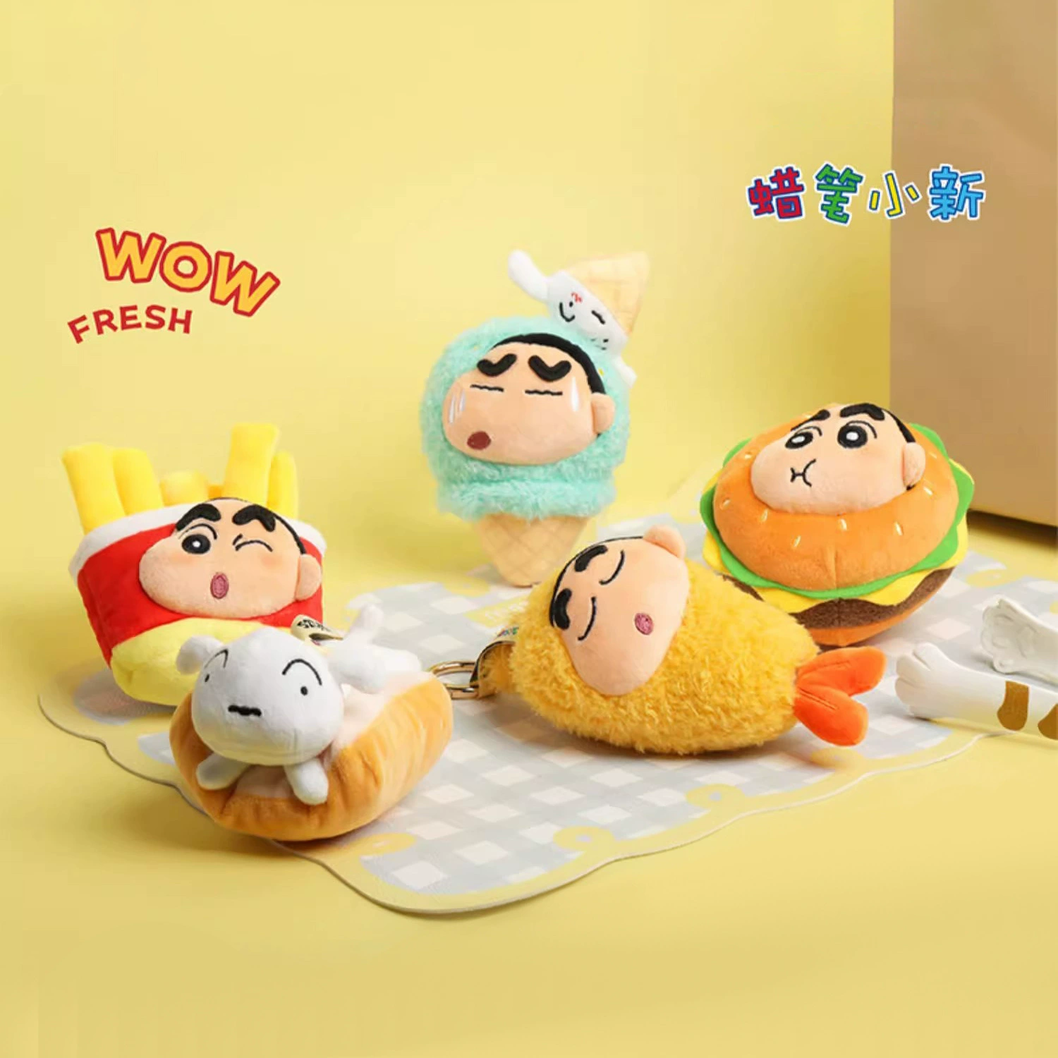(Wholesale), genuine happy crayons, plush pendant, minifigure, toy, Birthday gift