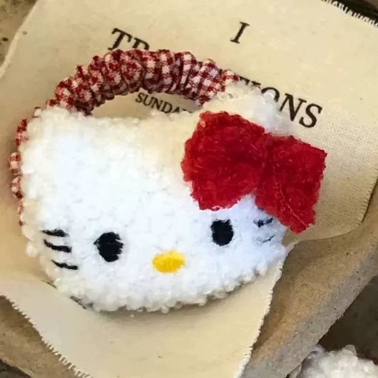 Hello Kitty, милая мультяшная кукла, ретро высокая эластичная резинка для хвоста