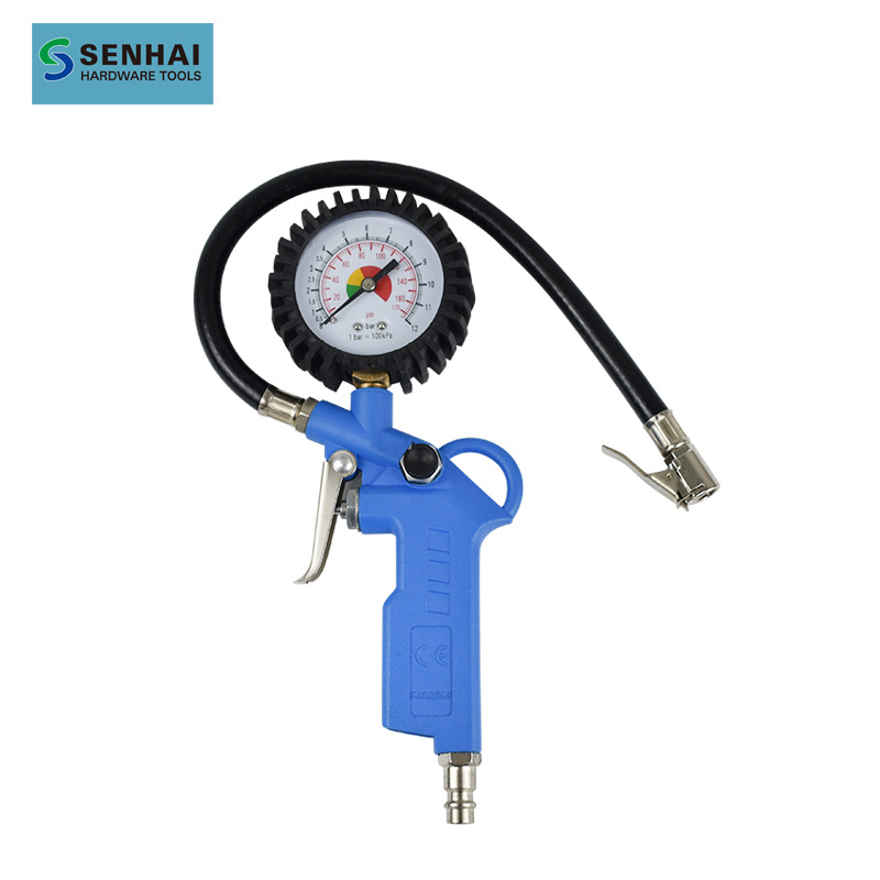 汽车用加气打气轮胎压力表数显监测器胎压表气压表精度高带充气头