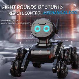 跨境八轮机器狗手感应遥控四驱汽车电动机器人男女孩特技儿童玩具