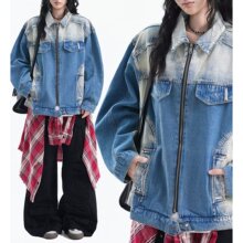 装新款牛仔衣中大童洋气韩版休闲上衣女童时髦春秋款牛仔外套