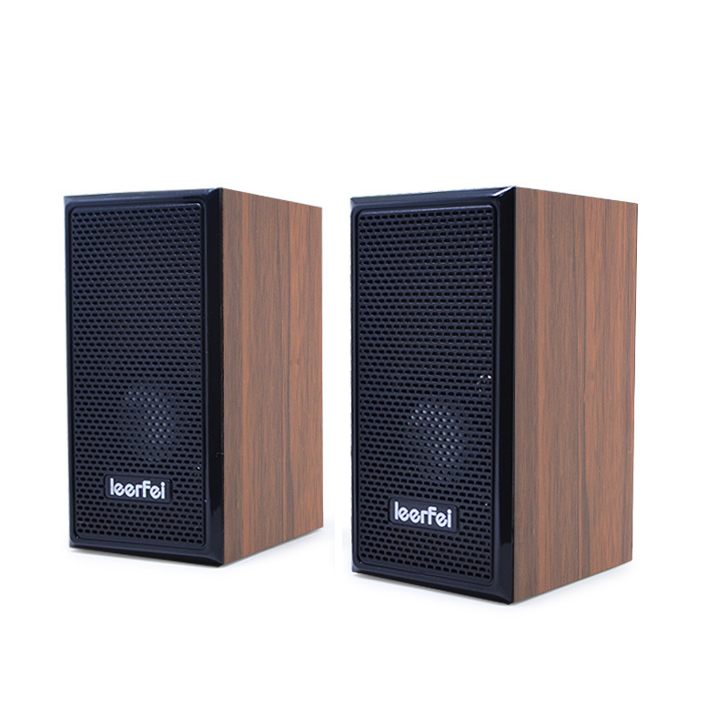 Manufactor Cross border D091 woodiness Computer audio USB Wired notebook stereo horn Small speakers