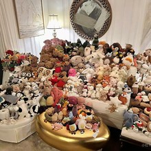 跨境jellycat动物玩偶兔子钥匙扣炸毛卷毛企鹅Little毛绒玩具工厂