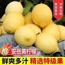 【批發】安岳黃檸檬 新鮮汁水足 中大果一斤3-4個 凈重5斤裝包郵