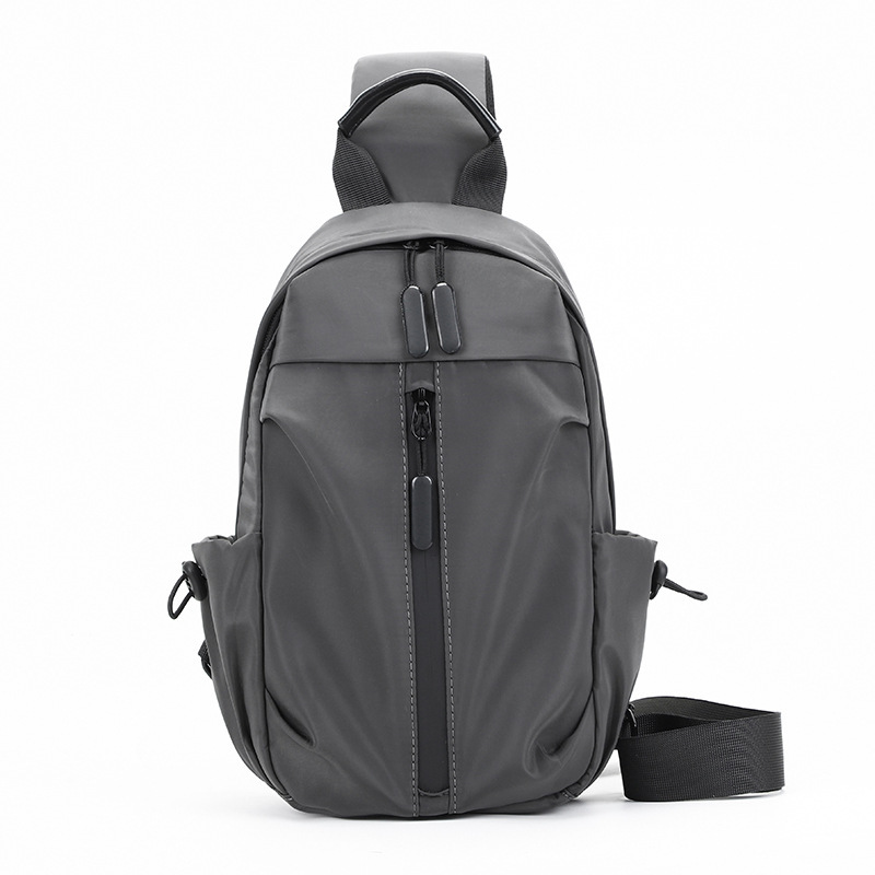 Men's Outdoor Casual Wear-resistant Messenger Breast Bag Usb Charging Multi-functional Breast Bag_voghion.com