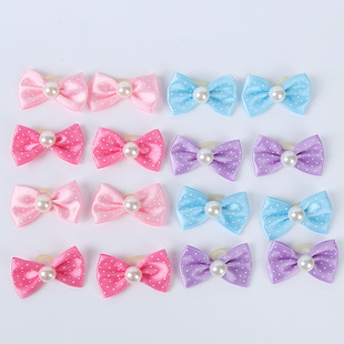 Pet Supplies Pet Dot Bow Rubber Band Hair Ring Dog Headdress Teddy Yorkshire Marzis Headwear